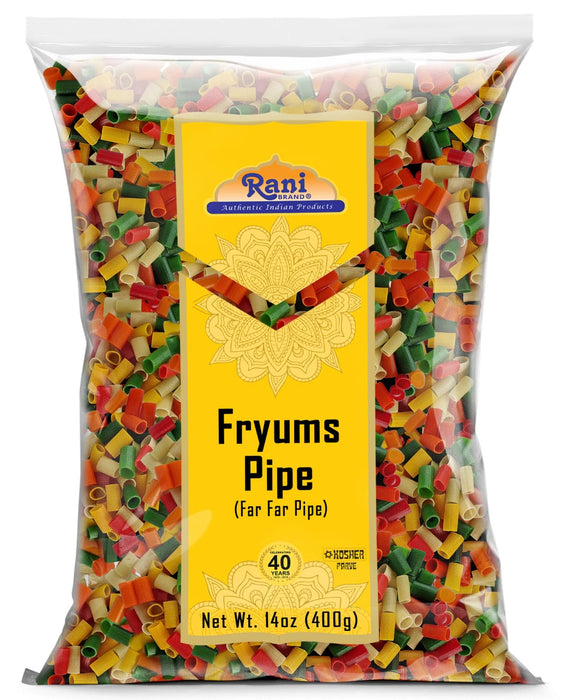 Rani Far Far / Fryums (Wheat & Tapioca Pellet) Round/Pip Shape 14oz (400gm) ~ Vegan, Kosher, Uncooked, Used to make papad, Bhungra / chip snack