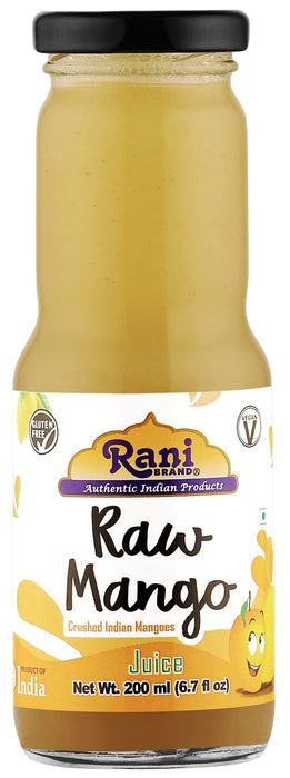 Rani Raw Mango 6.7 fl oz (200 ml) Glass Bottle, Pack of 2 ~ Indian Fruit Beverage | Vegan | Gluten Free | NON-GMO | Indian Origin