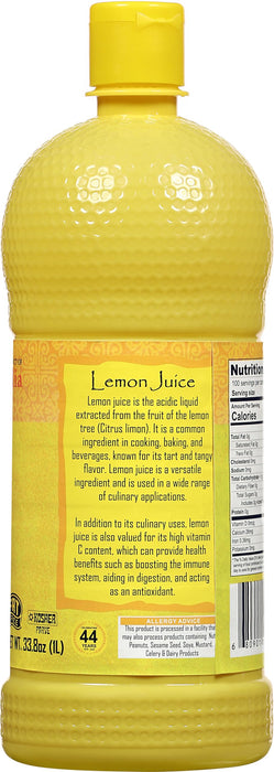 Rani Lemon Juice 33.8oz (1Litre) Vegan ~ Gluten Free | NON-GMO | Kosher | No Colors | Indian Origin