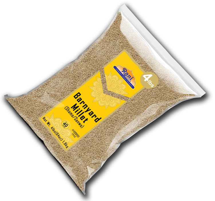 Rani Barnyard Millet (Echinochloa Esculenta Frumantacea) Whole Ancient Grain Seeds 64oz (4lbs) 1.81kg Bulk ~ All Natural | Gluten Friendly | NON-GMO | Vegan | Indian Origin | Shama/Sanwa