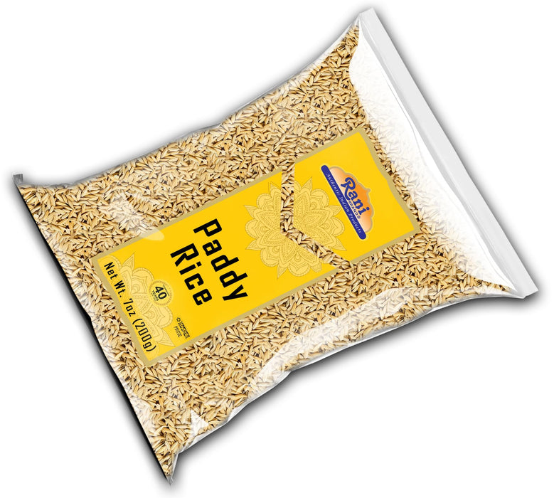 Rani Paddy Rice (Raw Unfinished Rice) 7oz (200g) ~ All Natural | Vegan | Gluten Friendly | NON-GMO | Kosher | Product of USA