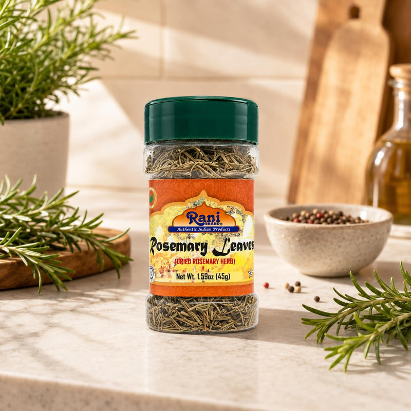 Rani Dried Rosemary Leaves 1.5oz (45g) PET Jar ~ All Natural | Gluten Friendly | NON-GMO | Kosher | Vegan | Indian Origin