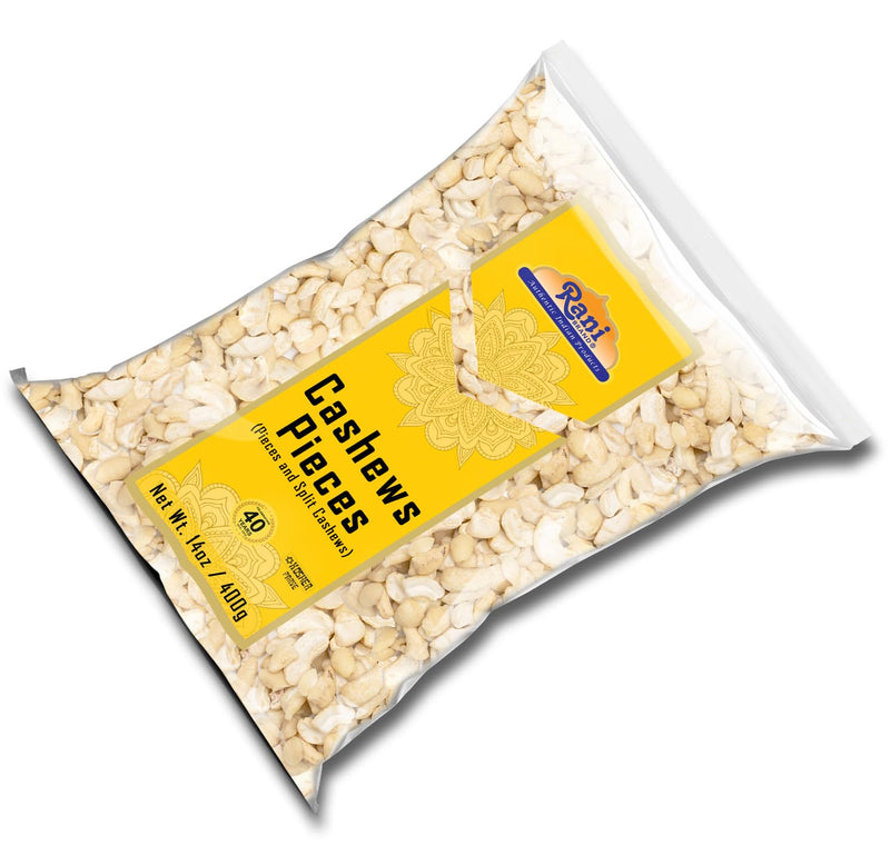 Rani Raw Cashews Halves and Pieces (uncooked, unsalted) 14oz (400g) ~ All Natural, No Preservatives | Vegan | NON-GMO | Kosher | Gluten Friendly