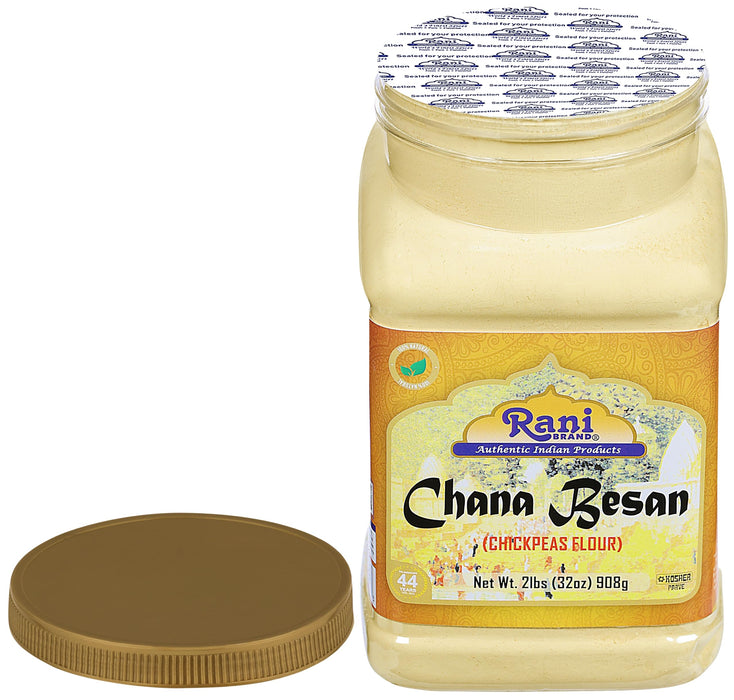 Rani Chana Besan - Chickpeas Flour, Gram 32oz (2lbs) 908g PET Jar ~ All Natural | Vegan | Gluten Friendly | NON-GMO | Kosher | Indian Origin