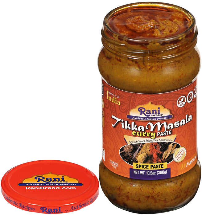 Rani Tikka Masala Cooking Spice Paste 10.5oz (300g) Glass Jar, Pack of 5+1 FREE ~ No Colors | All Natural | NON-GMO | Kosher | Vegan | Gluten Free
