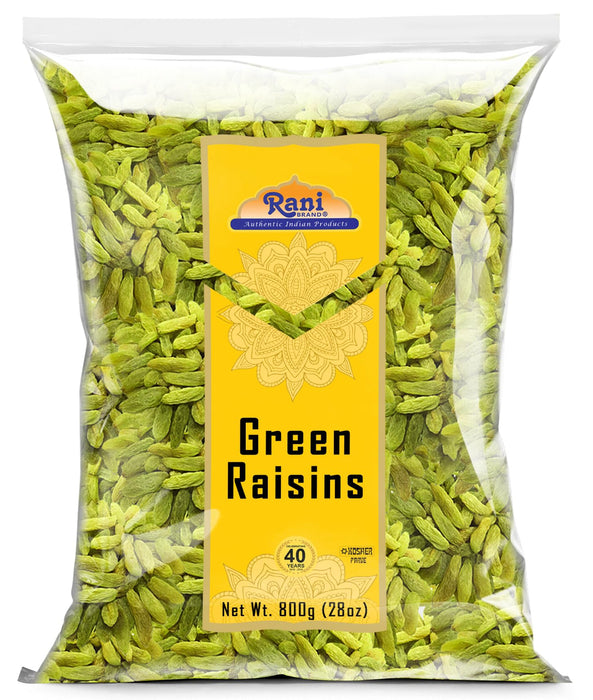 Rani Green Raisins 28oz (800g) ~ All Natural | Gluten Friendly | Non-GMO | Kosher | Vegan | Product of USA