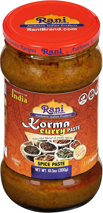 Rani Korma Curry Cooking Spice Paste 10.5oz (300g) Glass Jar ~ No Colors | All Natural | NON-GMO | Kosher | Vegan | Gluten Free | Indian Origin