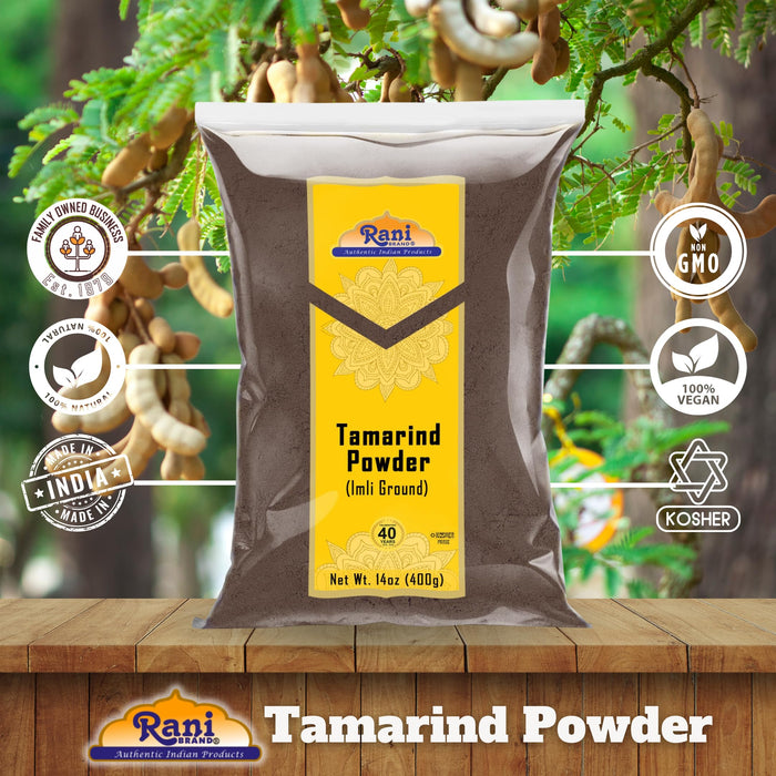 Rani Tamarind Powder (Imli) 14oz (400g) No added sugar/salt | Vegan | Gluten Free Ingredients | NON-GMO | Kosher | Indian Origin