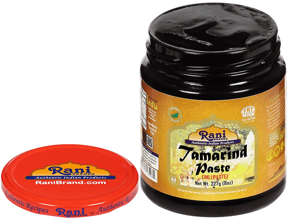 Rani Tamarind Paste Puree (Imli) 8oz (227g) Glass Jar, No added sugar ~ All Natural | Vegan | Gluten Free | No Colors | NON-GMO | Kosher | Indian Origin