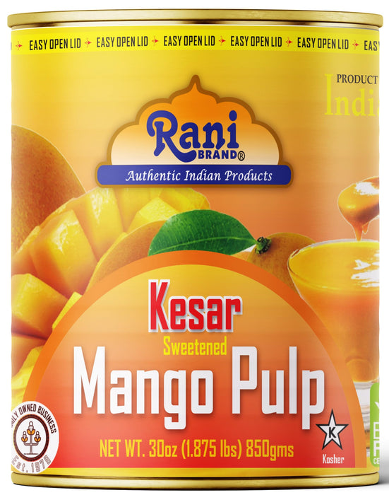 Rani Mango Pulp Puree (Kesar Sweetened) {3 Sizes Available)
