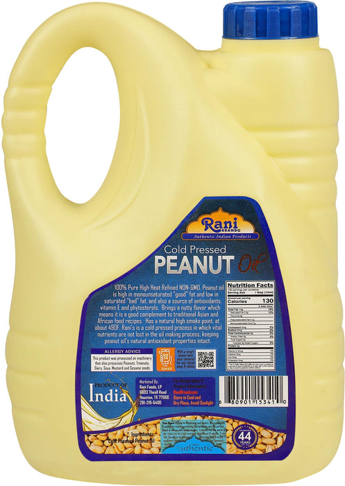 Rani Peanut Oil 67.6 Ounce (2 Liter) Cold Pressed | 100% Natural | NON-GMO | Kosher | Vegan | Gluten Free