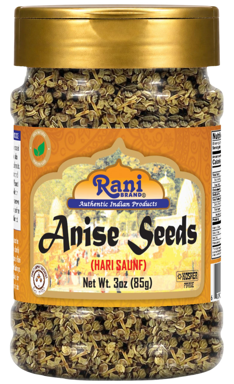 Rani Anise Seeds 3oz (85g) PET Jar ~ All Natural | Gluten Friendly | NON-GMO | Vegan | Indian Origin