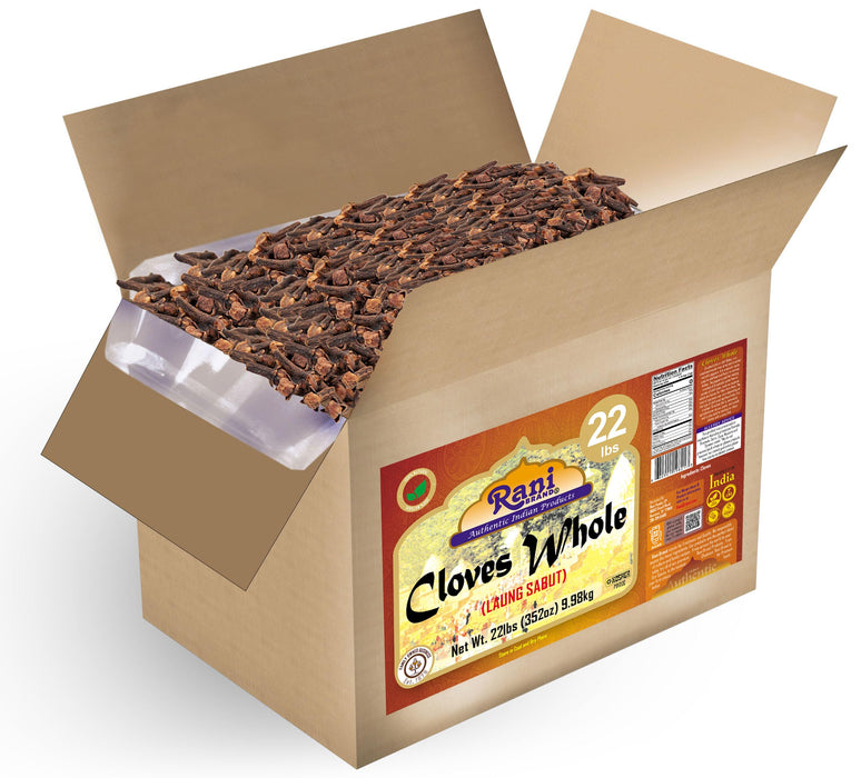 Rani Cloves Whole (Laung) 352oz (22lbs) 9.98kg, Bulk Box, Great for Food, Tea, Pomander Balls and Potpourri, Hand Selected, Spice ~ All Natural | NON-GMO | Kosher | Vegan | Gluten Friendly | Indian Origin