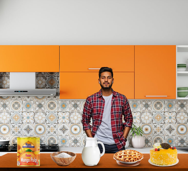 Rani Mango Pulp Puree (Kesar Sweetened) 30oz (1.875lbs) 850g Pack of 2 ~ Kosher | All Natural | NON-GMO | Vegan | No colors | Gluten Friendly