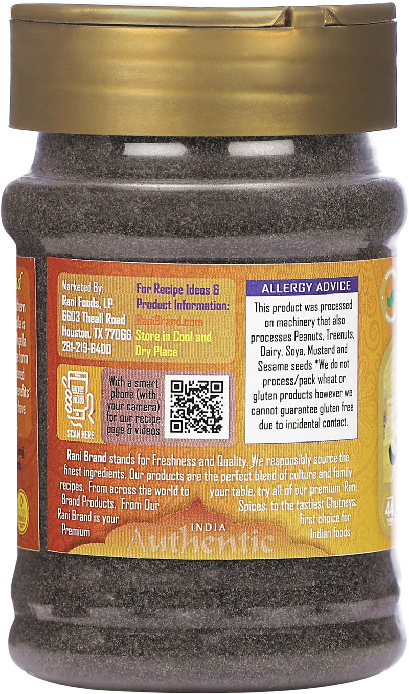 Rani Kalonji (Black Seed, Nigella Sativa, Black Cumin) Ground, Powder 3oz (85g) PET Jar ~ All Natural | Gluten Friendly | NON-GMO | Kosher | Vegan | Indian Origin
