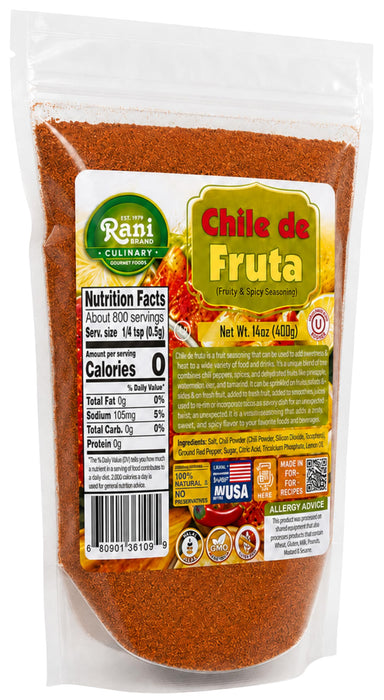 Rani Chile de Fruta (Fruity & Spicy Seasoning) 14oz (400g) ~ Gluten Free | NON-GMO | Kosher | Vegan | Product of USA