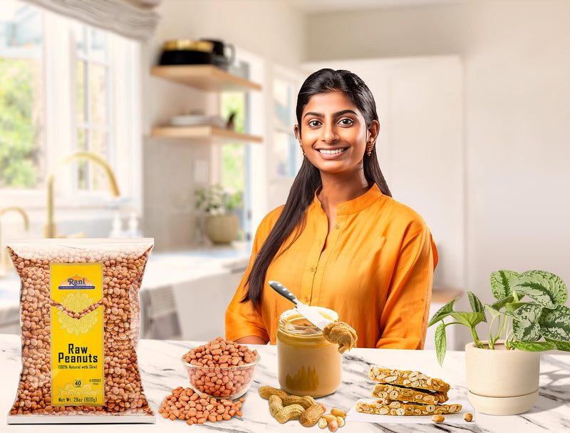 Rani Peanuts, Raw Whole With Skin (uncooked, unsalted) ~ All Natural | Fresh Product of USA ~ Spanish Grade Groundnut / Redskin {9 Sizes Available}