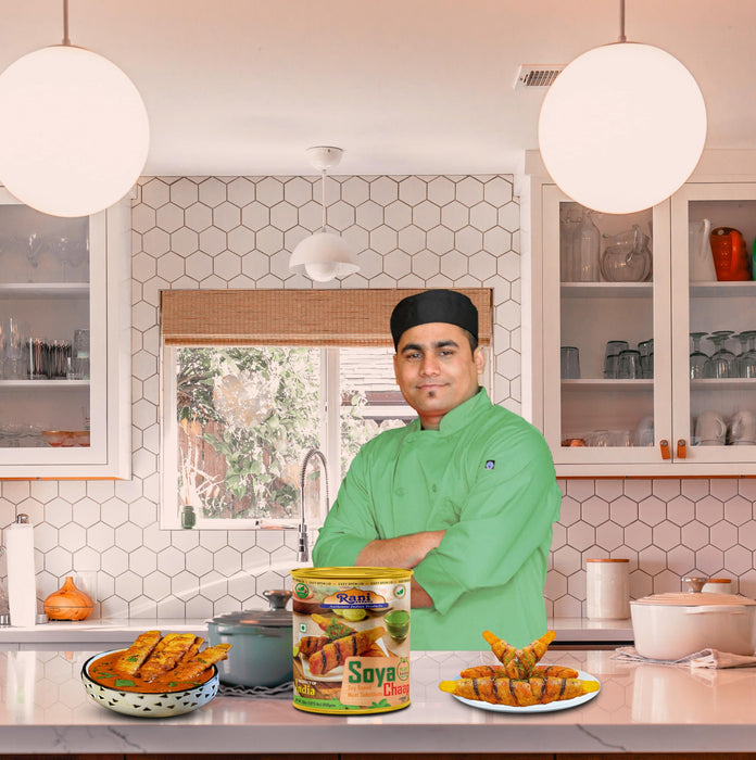 Rani Soya Chaap (Plant Based Protein) 30oz (1.875lbs) 850g, Pack of 18 ~ Easy Open Lid | All Natural | Vegan | No Colors | NON-GMO | Kosher | Indian Origin | Soy Based Meat Substitute