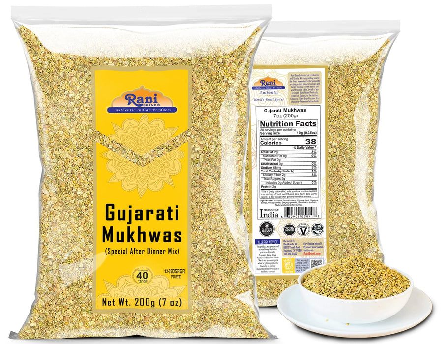 Rani Gujarati Mukhwas (Special After Dinner Mix) 200g (7oz) ~ Vegan | Kosher | No Colors | Indian Origin