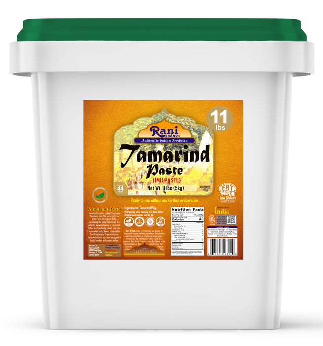 Rani Tamarind Paste Puree (Imli) 176oz (11lbs) 5kg Bulk, No added sugar ~ All Natural | Vegan | Gluten Free | No Colors | NON-GMO | Kosher | Indian Origin