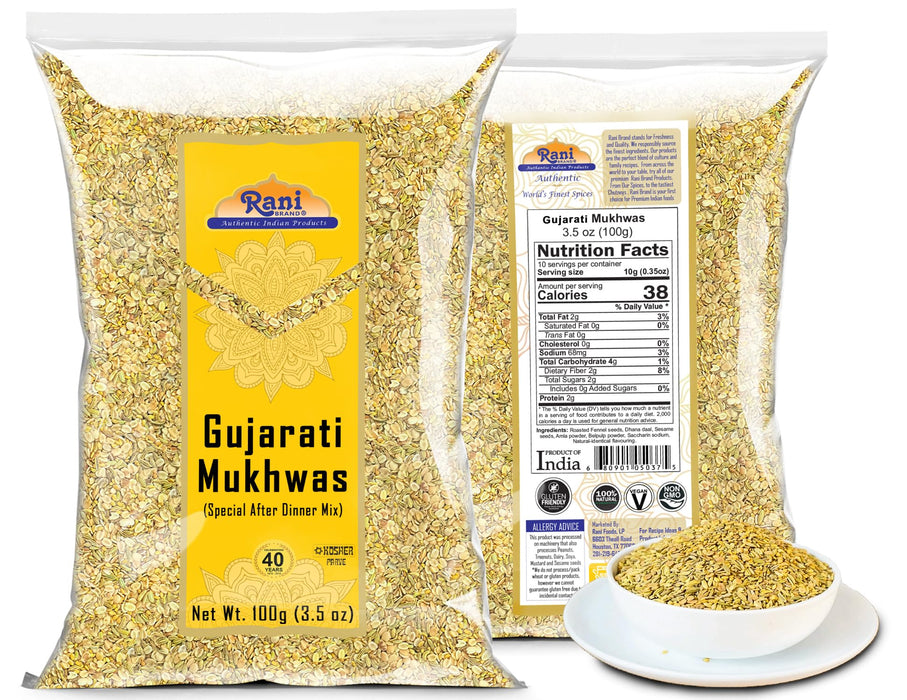 Rani Gujarati Mukhwas (Special After Dinner Mix) 3.5oz (100g) ~ Vegan | Kosher | No Colors | Indian Origin