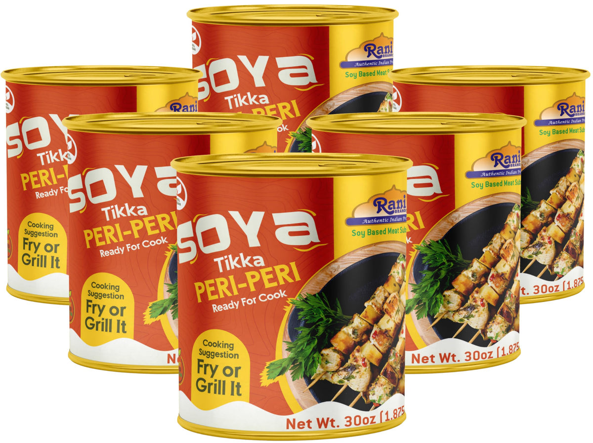 Rani Soya Tikka Peri-Peri 30oz (1.875lbs) 850g, Pack of 6, Ready for C ...