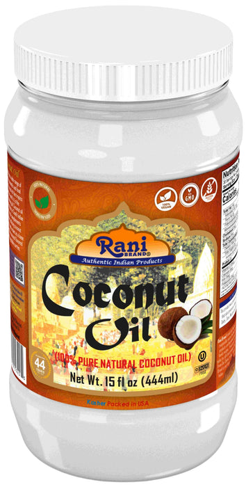 Rani Coconut Oil (100% Pure Natural Coconut Oil) 15 fl oz (444ml) Cold Pressed, NON-GMO | Gluten Free | Kosher | Vegan | 100% Natural | Packed in USA