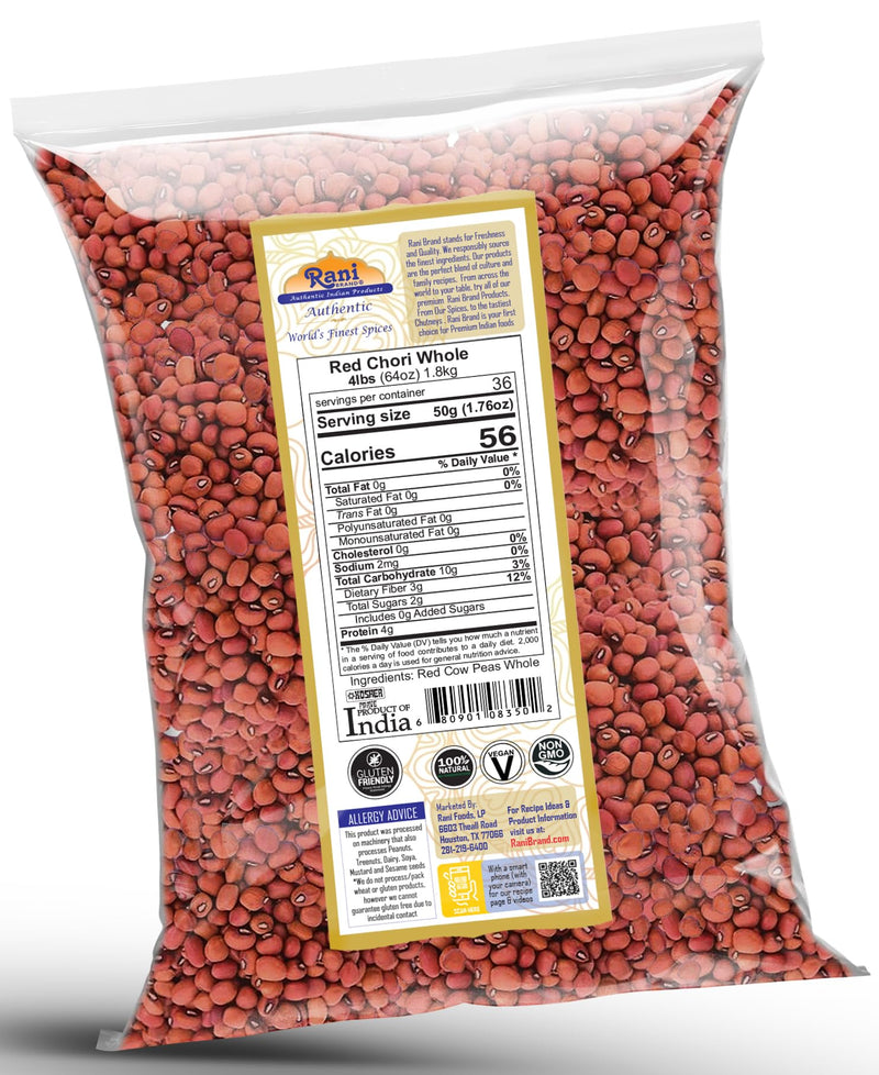 Rani Red Chori Whole (Adzuki Beans) 64oz (4lbs) 1.81kg Bulk ~ All Natural | Vegan | Gluten Friendly | NON-GMO | Kosher | India Origin