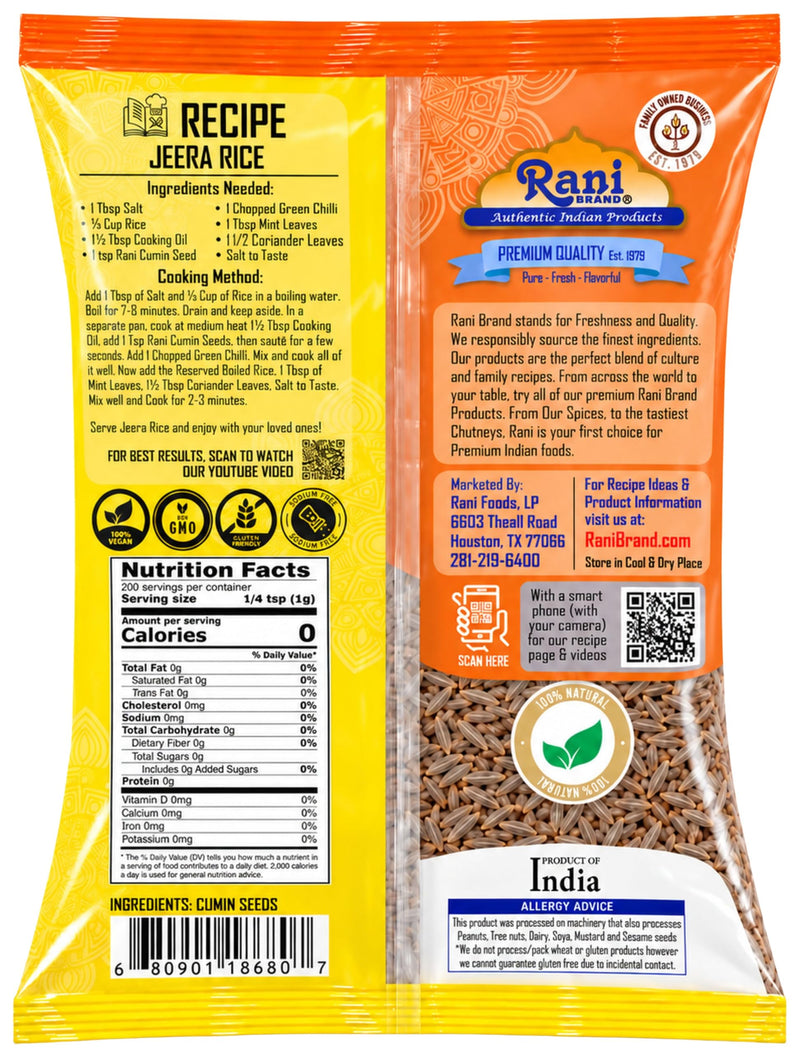 Rani Cumin Seeds Poly {5 Sizes Available}