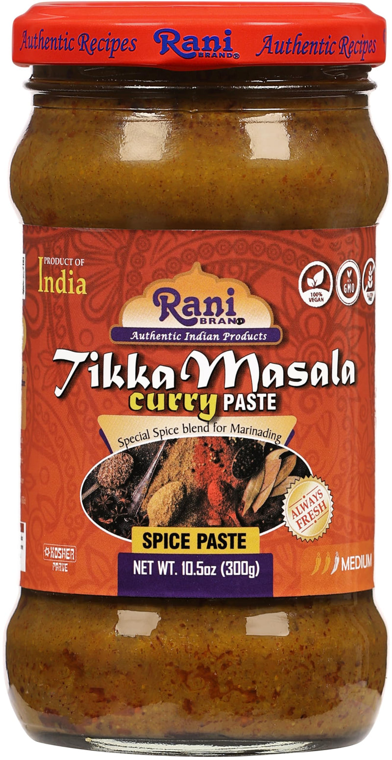 Rani Tikka Masala Cooking Spice Paste 10.5oz (300g) Glass Jar, Pack of 5+1 FREE ~ No Colors | All Natural | NON-GMO | Kosher | Vegan | Gluten Free