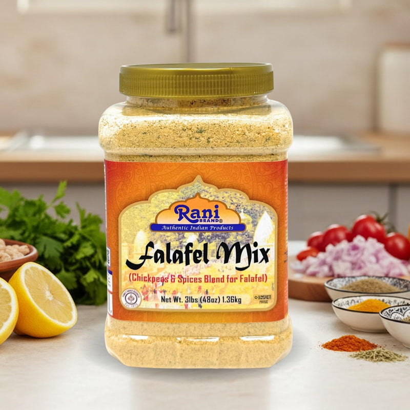 Rani Falafel Mix (Chickpeas & Spices Blend for Falafel) 48oz (3lbs) 1.36kg PET Jar ~ All Natural | Gluten Friendly | NON-GMO | Kosher | Indian Origin