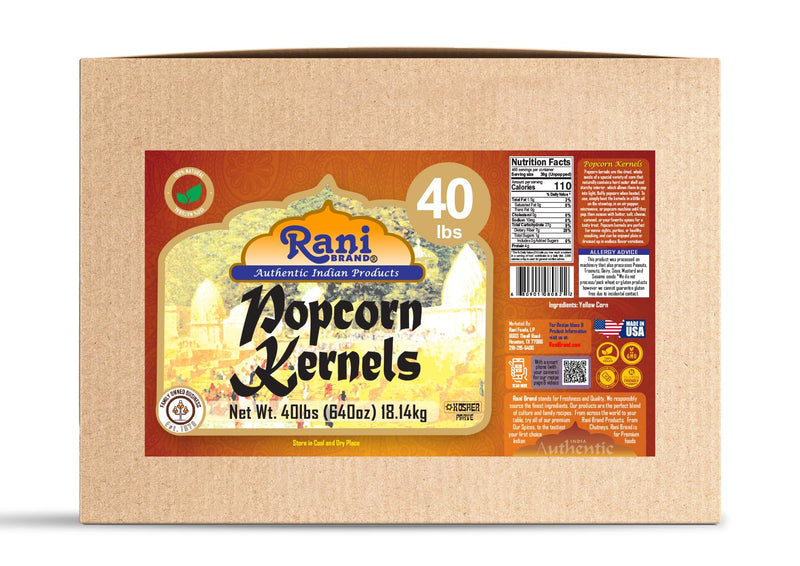 Popcorn Kernels 40lbs (640oz) 18.14kg - Rani Brand Authentic Indian Products