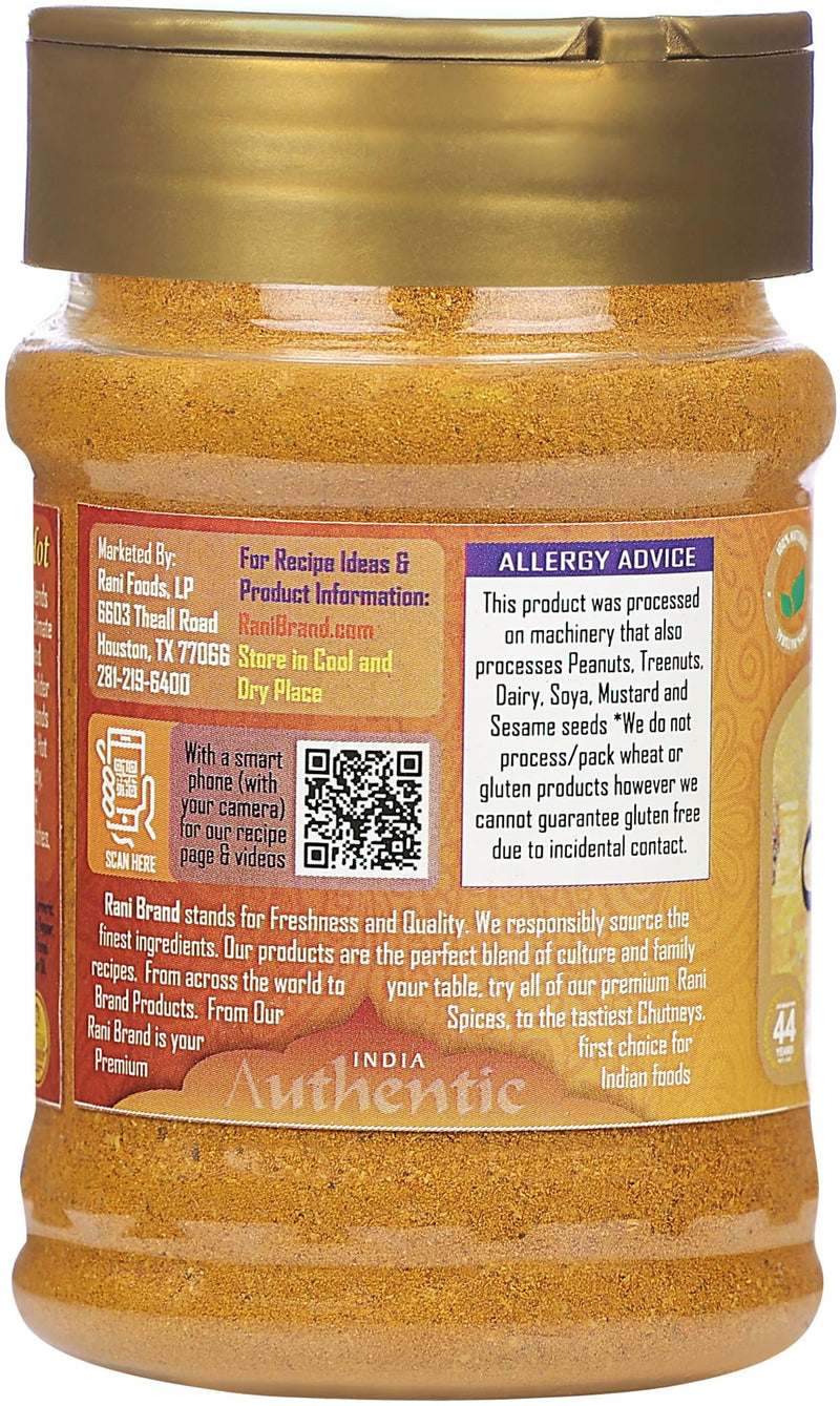 Rani Curry Powder Hot Natural 11-Spice Blend 3oz (85g) PET Jar ~ Salt Free | Vegan | Gluten Friendly | NON-GMO | Kosher | Indian Origin