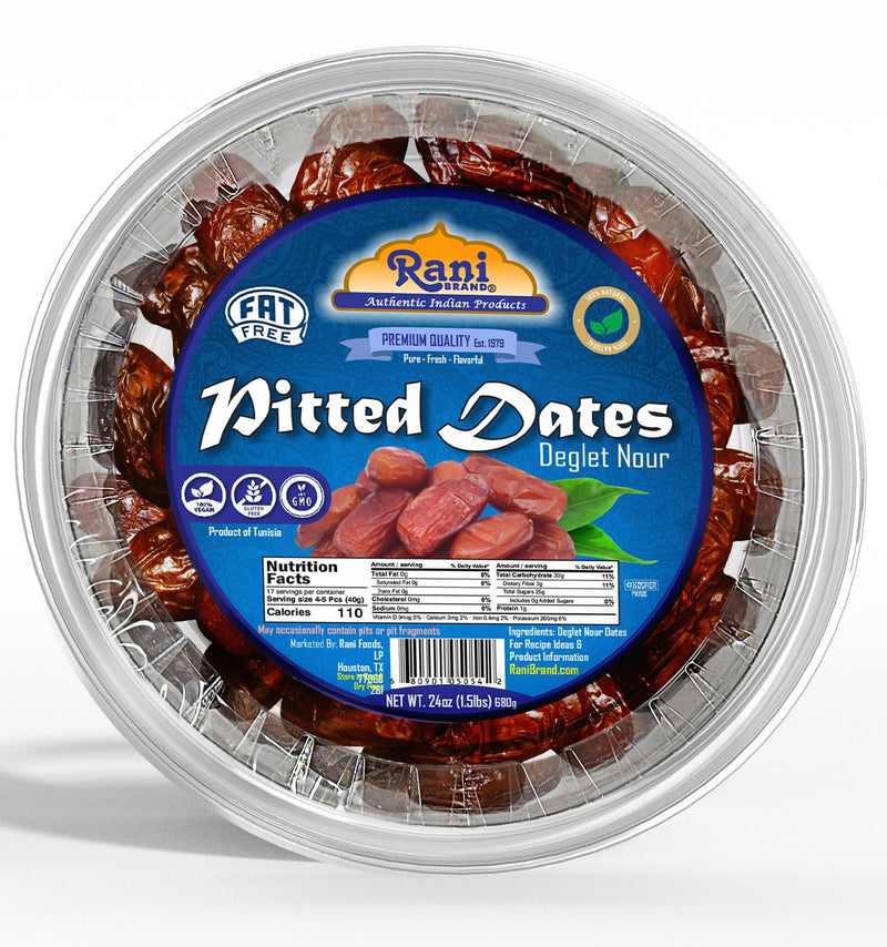 Rani Pitted Dates (Deglet Nour) Raw Dried Fruit 24oz