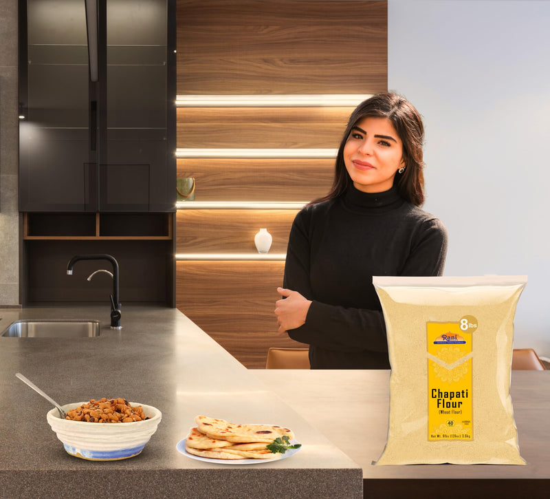 Rani Chapati Flour (100% Pure Whole Wheat Atta), For Making Roti & Indian Breads 128oz (8lbs) 3.63kg Bulk ~ All Natural | Vegan | No Salt or Colors | NON-GMO | Kosher | Indian Origin