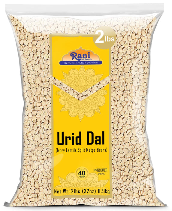 Rani Urid/Urad Dal (Split Matpe Beans Skinless) Indian Lentils 32oz (2lbs) 908g ~ All Natural | Gluten Friendly | NON-GMO | Kosher | Vegan | Indian Origin