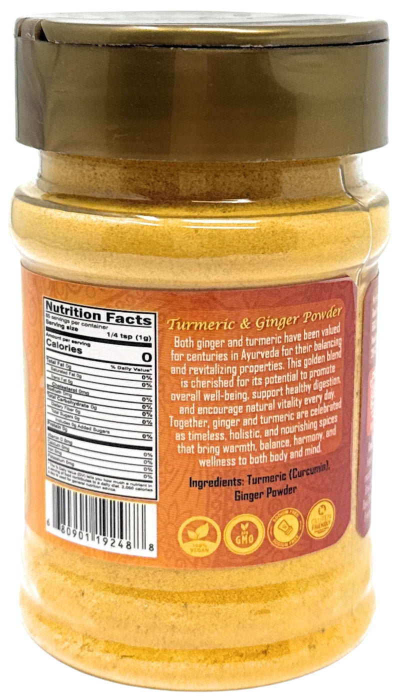 Rani Turmeric Ginger Blend 3oz (85g) PET Jar ~ All Natural | Vegan | Gluten Friendly | NON-GMO | Kosher | Indian Origin