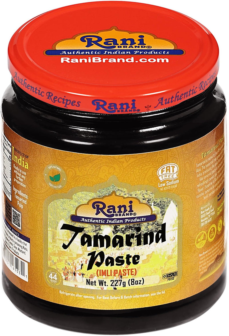 Rani Tamarind Paste Puree (Imli) 8oz (227g) Glass Jar, No added sugar ~ All Natural | Vegan | Gluten Free | No Colors | NON-GMO | Kosher | Indian Origin