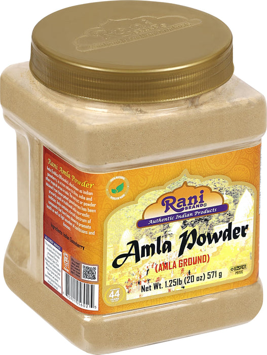 Rani Amla Powder (Indian Gooseberry) 20oz (1.4lbs) 571g PET Jar ~ All Natural | No Color | Gluten Friendly | Vegan | NON-GMO | Kosher | No Salt or fillers | Indian Origin