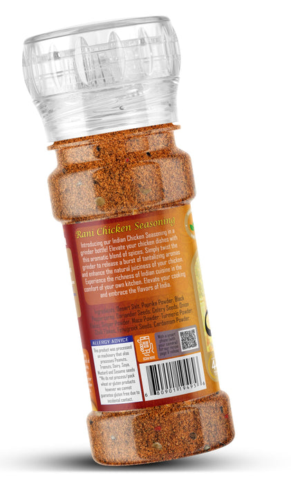 Rani Indian Chicken Seasoning (11-Spice Blend) 2.82oz (80g) Grinder Bottle ~ All Natural | Salt-Free | Vegan | No Colors | Gluten Friendly | NON-GMO | Kosher | Indian Origin