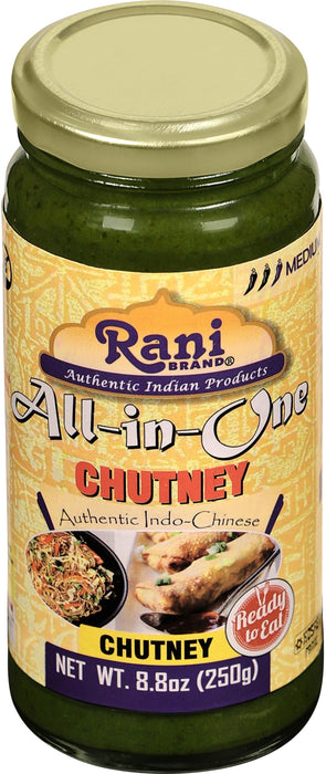 Rani All-in-One Chutney 8.8oz (250g) Glass Jar ~ No Colors | NON-GMO | Kosher | Vegan | Gluten Free | Indian Origin