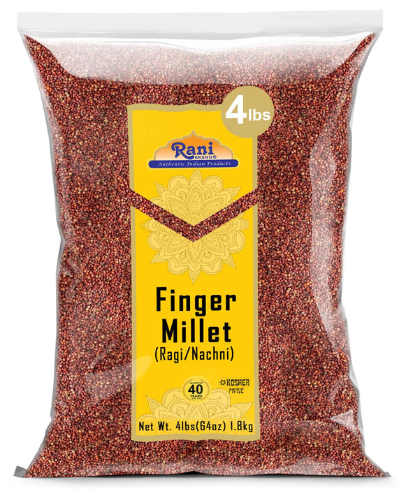 Rani Ragi Finger Millet (Eleusine Coracana) Whole Ancient Grain Seeds 64oz (4lbs) 1.81kg Bulk ~ All Natural | Gluten Friendly | NON-GMO | Kosher | Vegan | Indian Origin