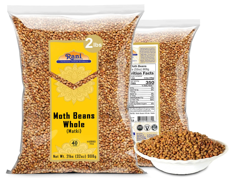 Rani Moth Beans Whole 32oz (2lbs) 908g ~ All Natural | Gluten Friendly | Non-GMO | Kosher | Vegan | Indian Origin