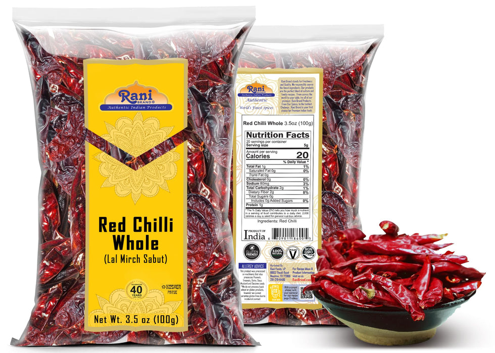 Rani Red Chilli Whole {5 Sizes Available}