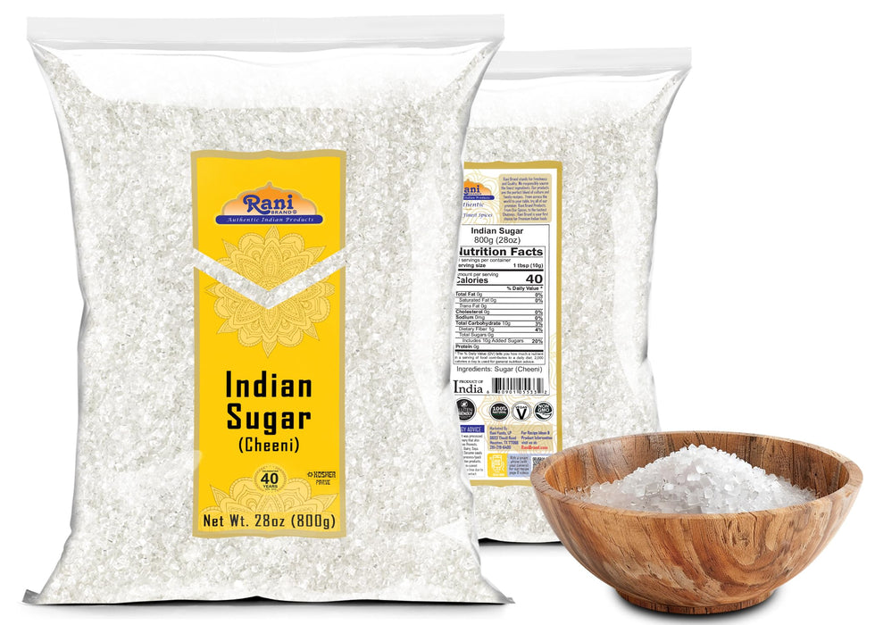 Rani Indian Sugar Khand (Khandsari) 28oz (800g) ~ All Natural | Gluten Friendly | No Colors | Vegan | Kosher | Indian Origin