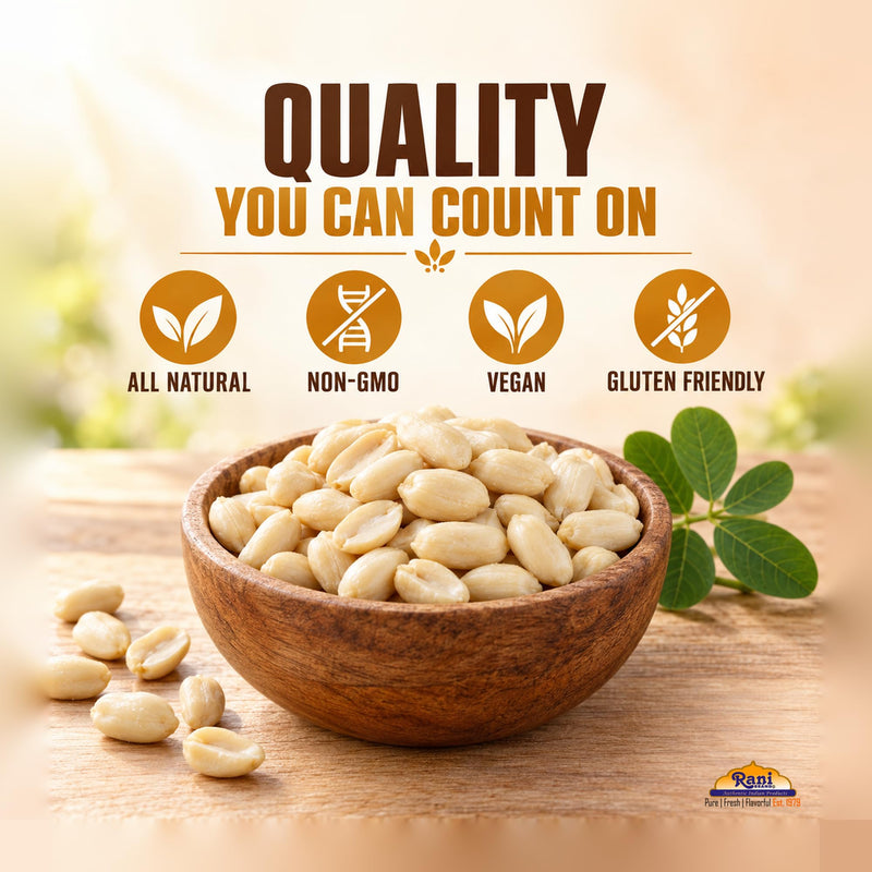 Rani Blanched Peanuts {4 Sizes Available}