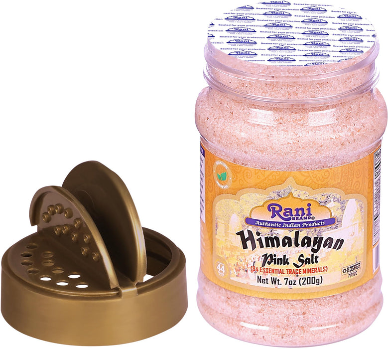 Rani Himalayan Pink Salt Powder (84 Essential Trace Minerals) 7oz (200g) PET Jar ~ All Natural | Vegan | Gluten Friendly | NON-GMO | Kosher | Indian Origin