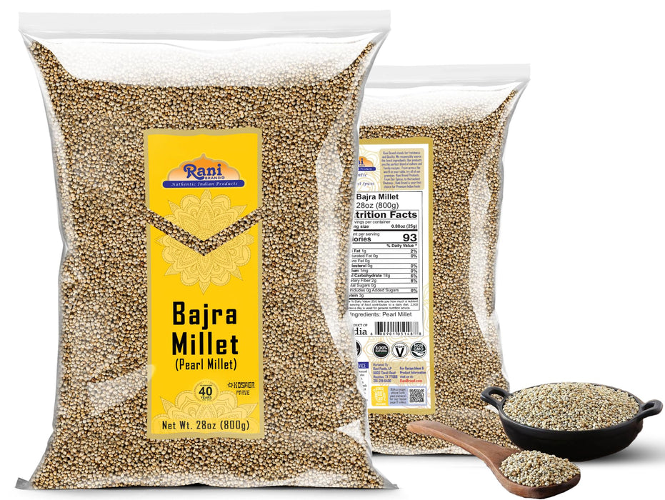 Rani Bajri Millet (Pearl Millet) 28oz (1.75lbs) 800g ~ All Natural | Vegan | Gluten Friendly | NON-GMO | Kosher | Indian Origin