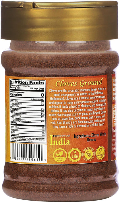 Rani Cloves Powder (Laung) Indian Spice 3oz (85g) PET Jar ~ All Natural | Gluten Friendly | Non-GMO | Vegan | Kosher | Indian Origin