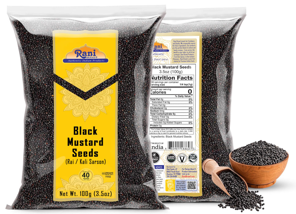 Rani Black Mustard Seeds Whole {10 Sizes Available}